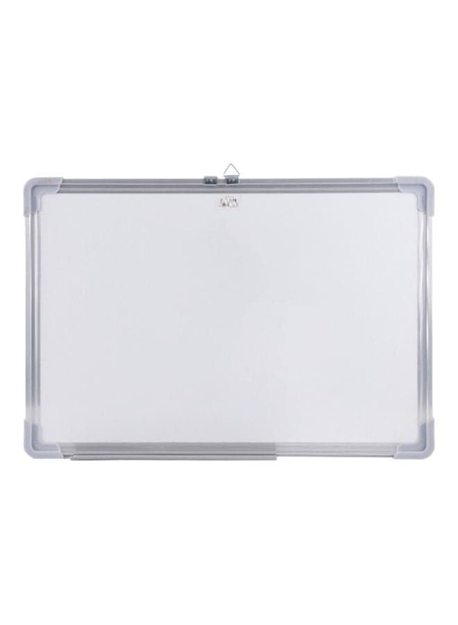 Magnetic Dry Erase Whiteboard With Pen Tray White/Grey