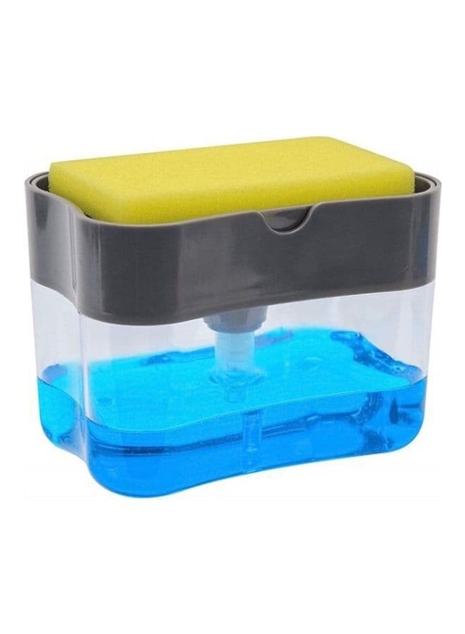 Bathroom Soap Dispenser Clear/Black 10x14x10.5cm