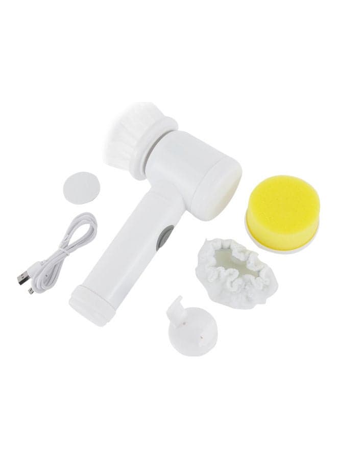5-in-1 Magic USB Charging Electric Cleaning Brush White
