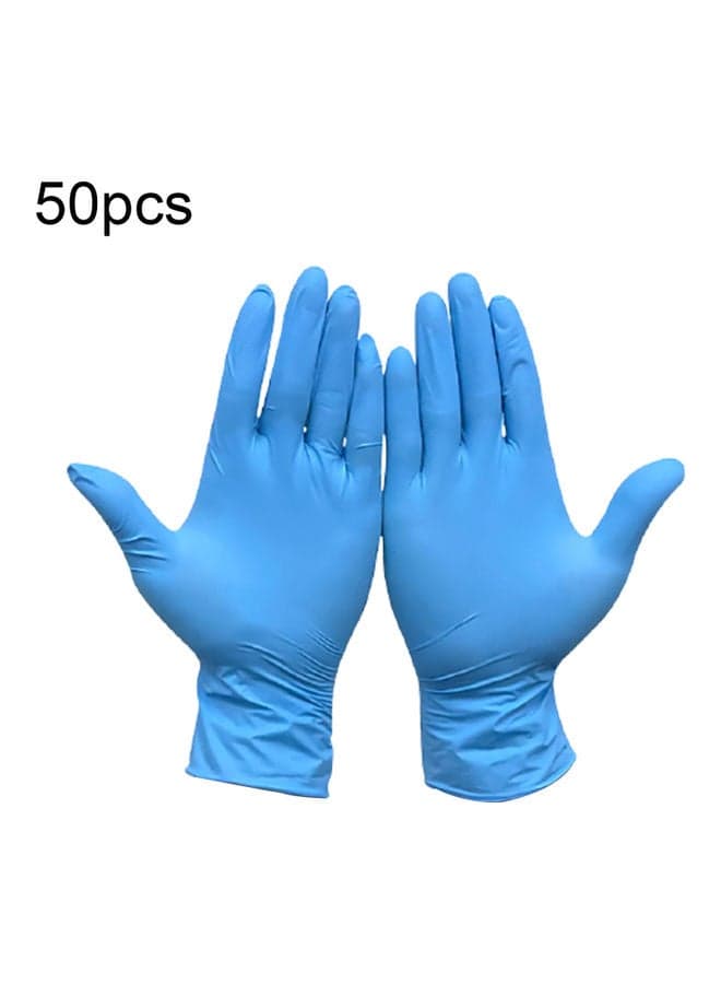 50-Piece Disposable Gloves Blue 11cm