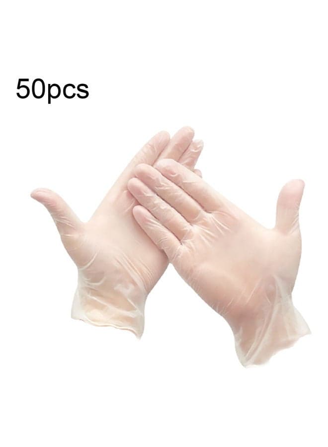 50-Piece Disposable Gloves Clear 11cm