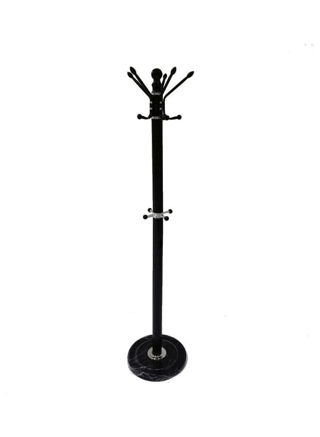 Standing Coat Rack Hanger Black 165x15cm
