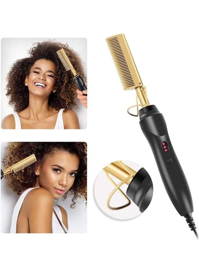 Electric Straightening Comb Black