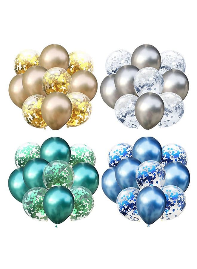 10-Piece Latex Birthday Party Decorative Colorful Balloons Set Multicolour 20cm