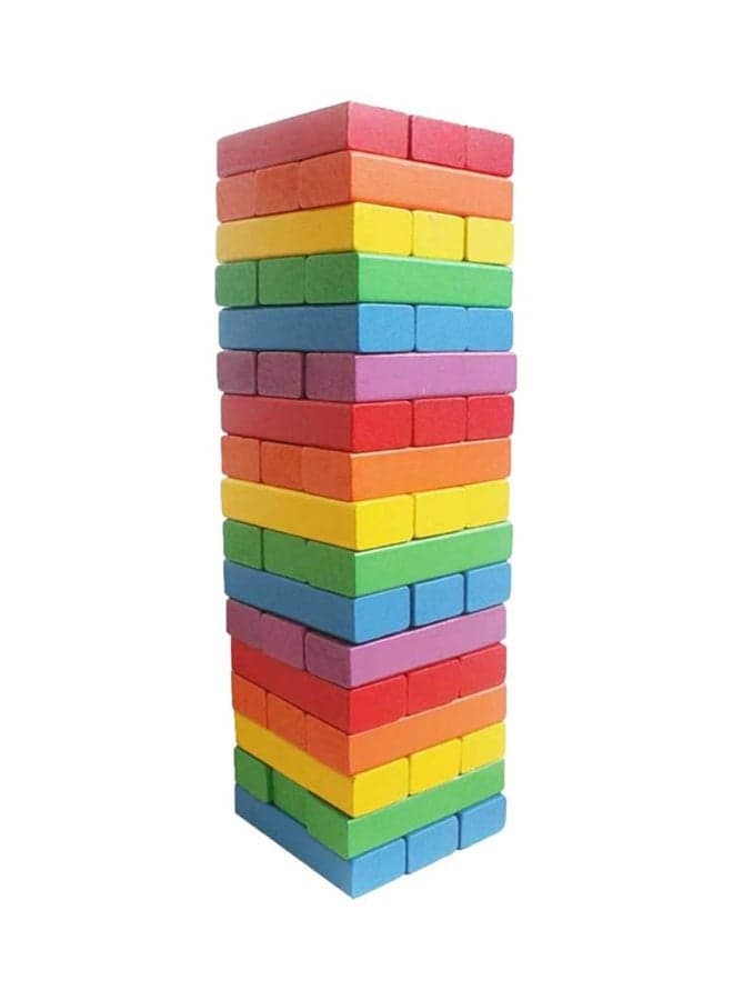 54-Piece Wooden Block Tiles