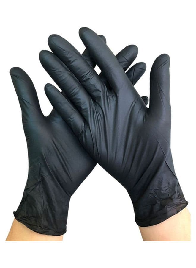 Pair Of 50 Disposable Nitrile Gloves Black