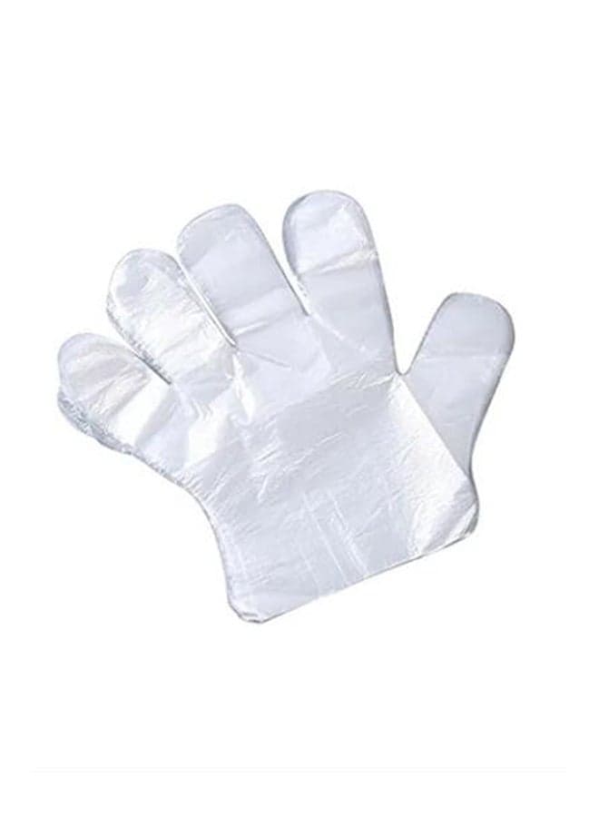 100-Piece Disposable Plastic Gloves Clear