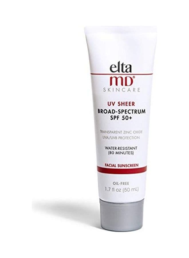 UV Sheer Broad-Spectrum SPF 50-Plus Facial Sunscreen with Zinc Oxide White