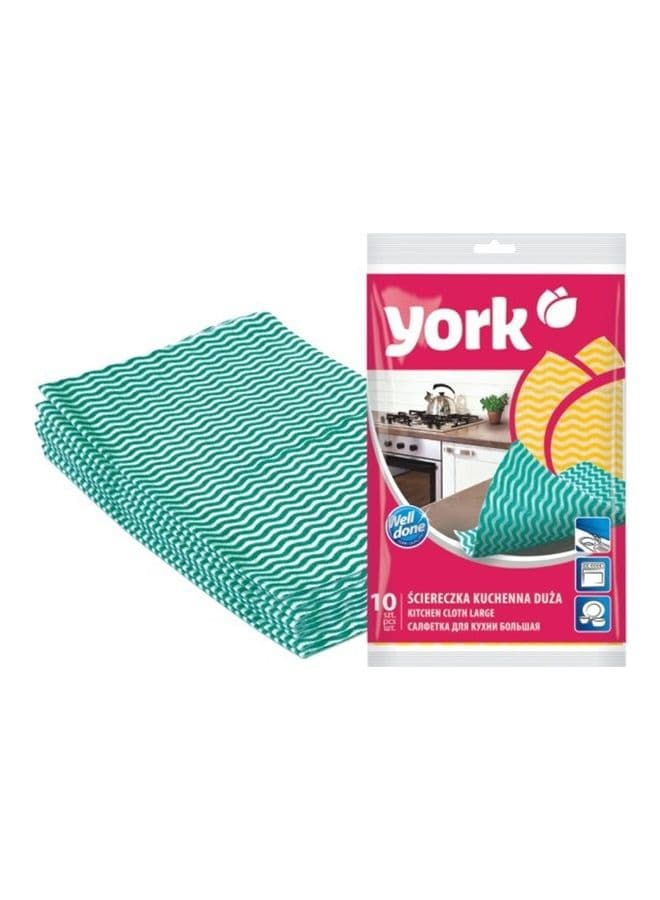 10-Piece Household Kitchen Cleaning Cloth Multicolour 35x50cm