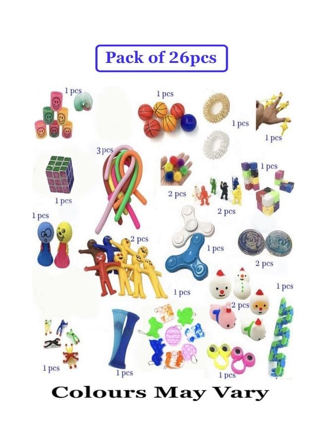 26-Piece Relied and Anti-Anxiety Sensory Fidget Toys Set 22cm