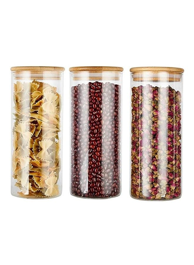 Glass Food Storage Jars Clear 950ml