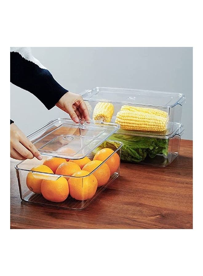Pack Of 2 Kitchen Storage Food Containers Clear 5Liters