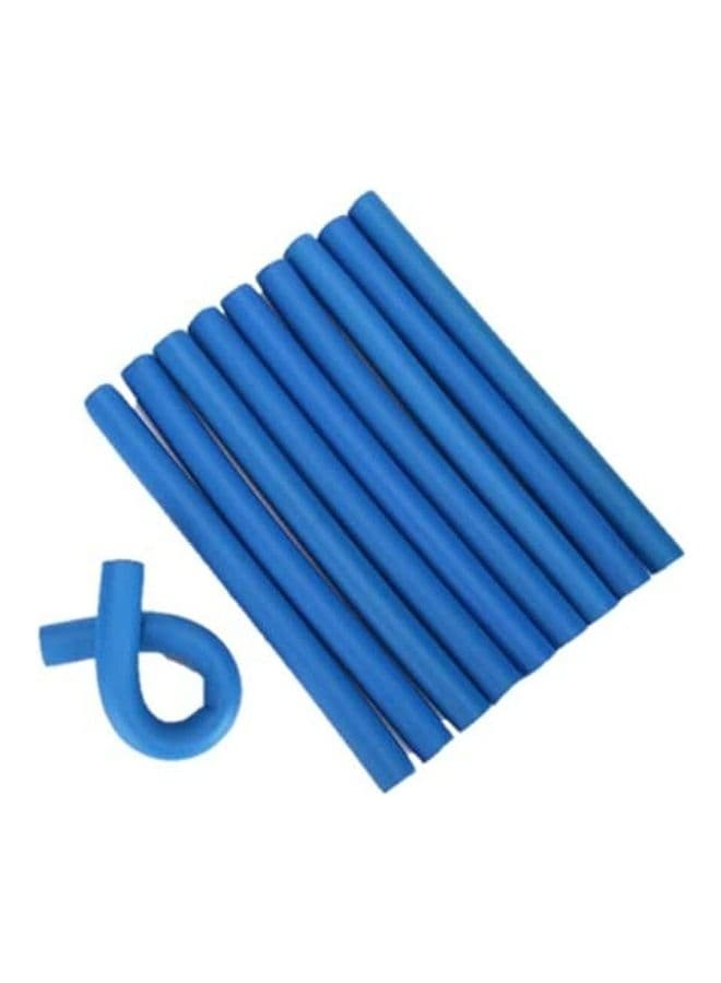 10 Piece Hair Rollers Set Blue