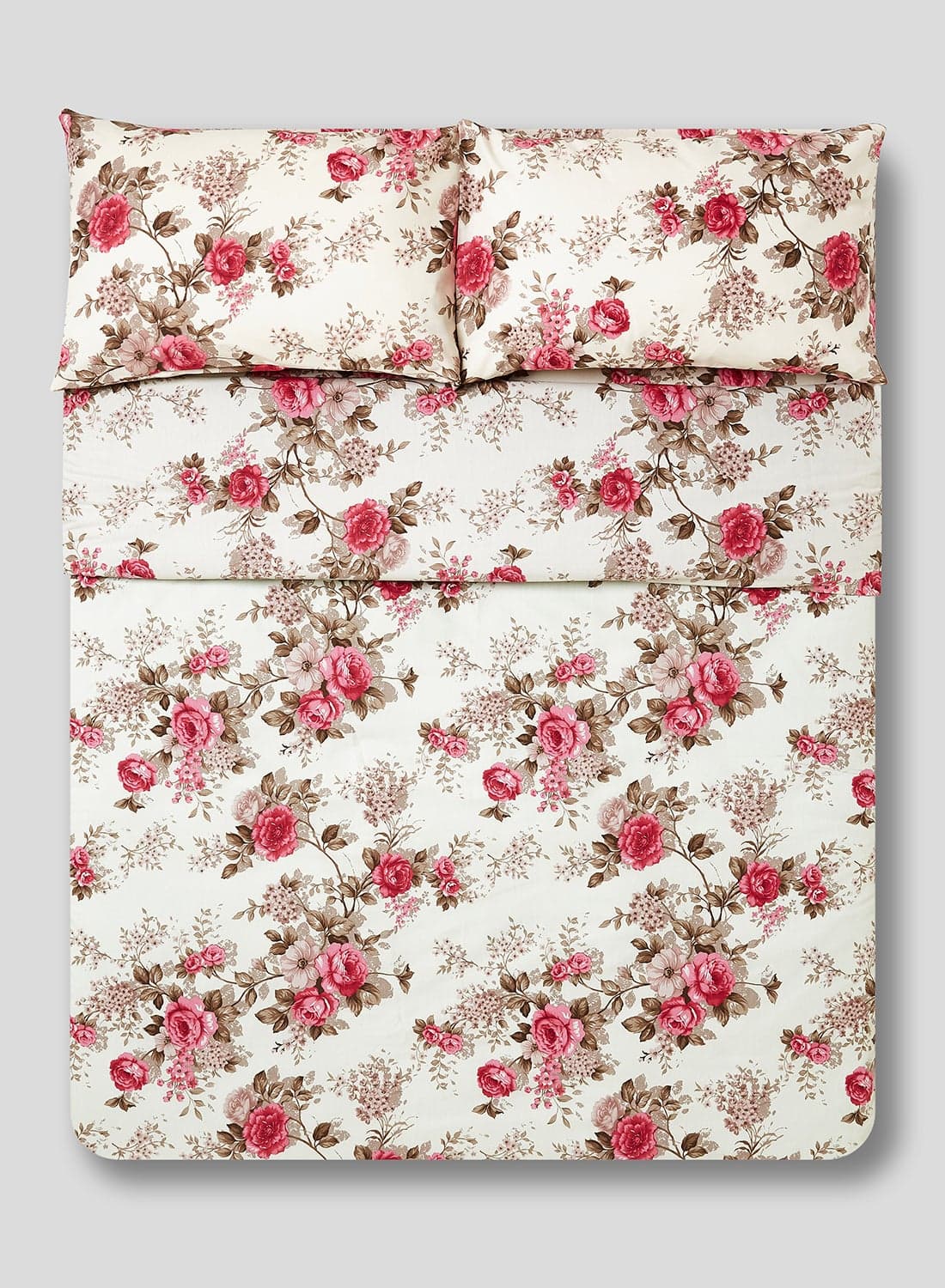 4-Piece Single Size Duvet Cover Set Cotton Multicolour