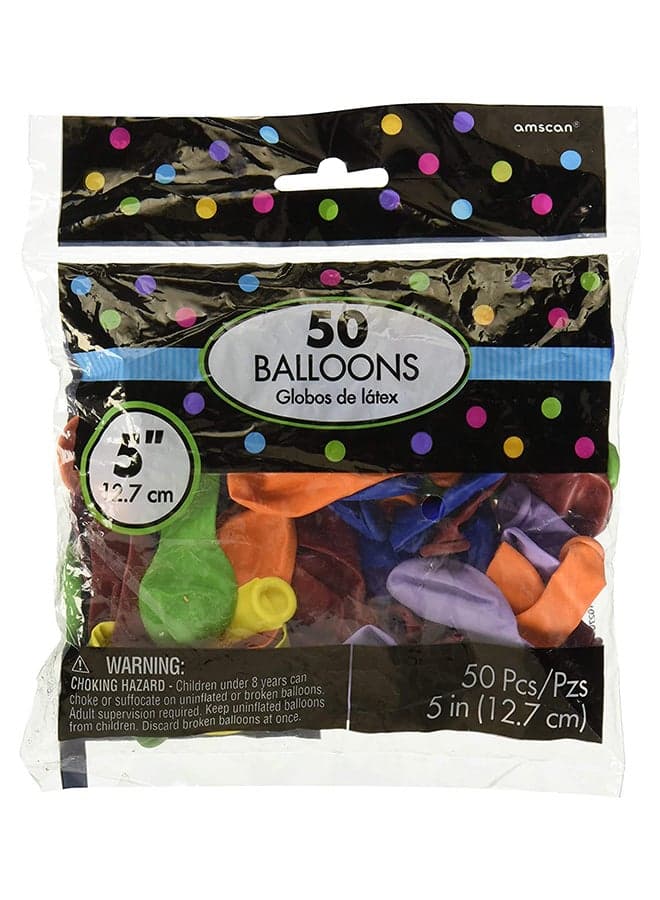50-Piece Round Latex Balloons Set 12inch