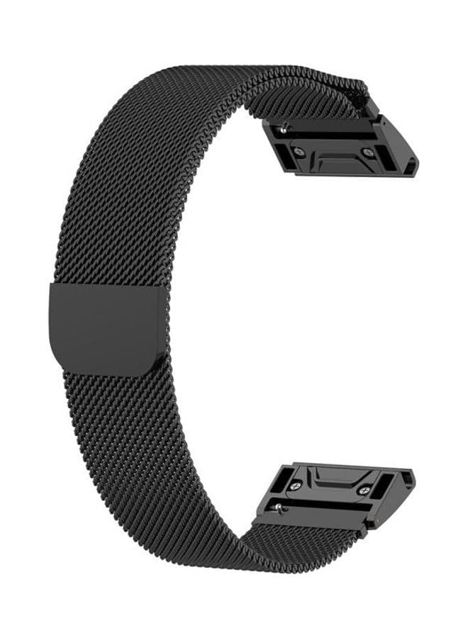 Milanese Replacement Wrist Strap For Garmin Fenix 5S Black