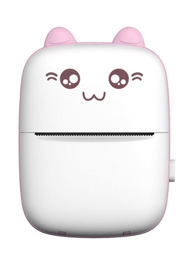 Portable Mini Label Sticker Receipt Printer Pink