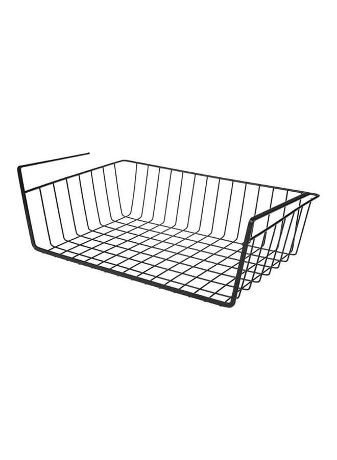Under Shelf Metal Storage Basket Black 42.5x26.1x16.3cm