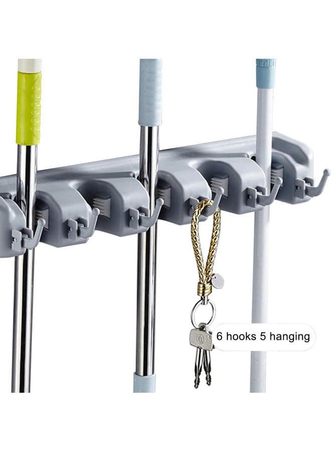 Multifunctional Magic Mop Broom Holder Grey