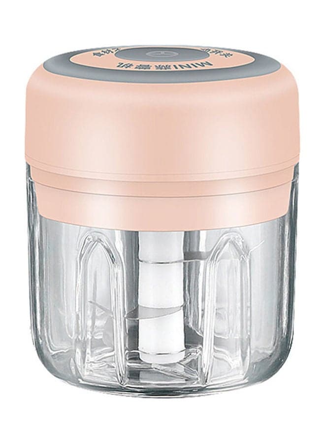 Portable Mini Electric Wireless Garlic Masher Pink/Clear