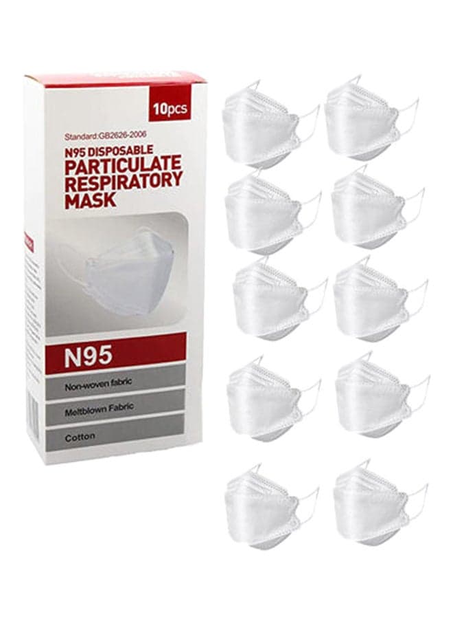 10-Piece N95 Disposable Particulate Respiratory Nanofiber Face Mask