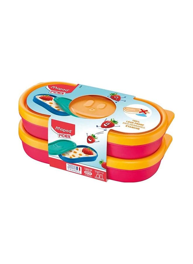 Picnik 2-Compartment Snack Box Multicolour
