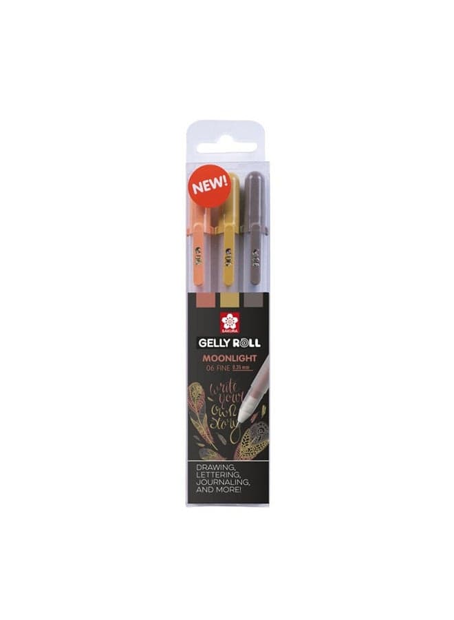 3-Piece Gelly Roll Pen Moonlight Nature Set Multicolor