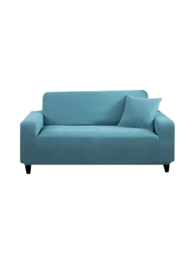 Double Seater Stretch Sofa Cover Blue 145x185cm