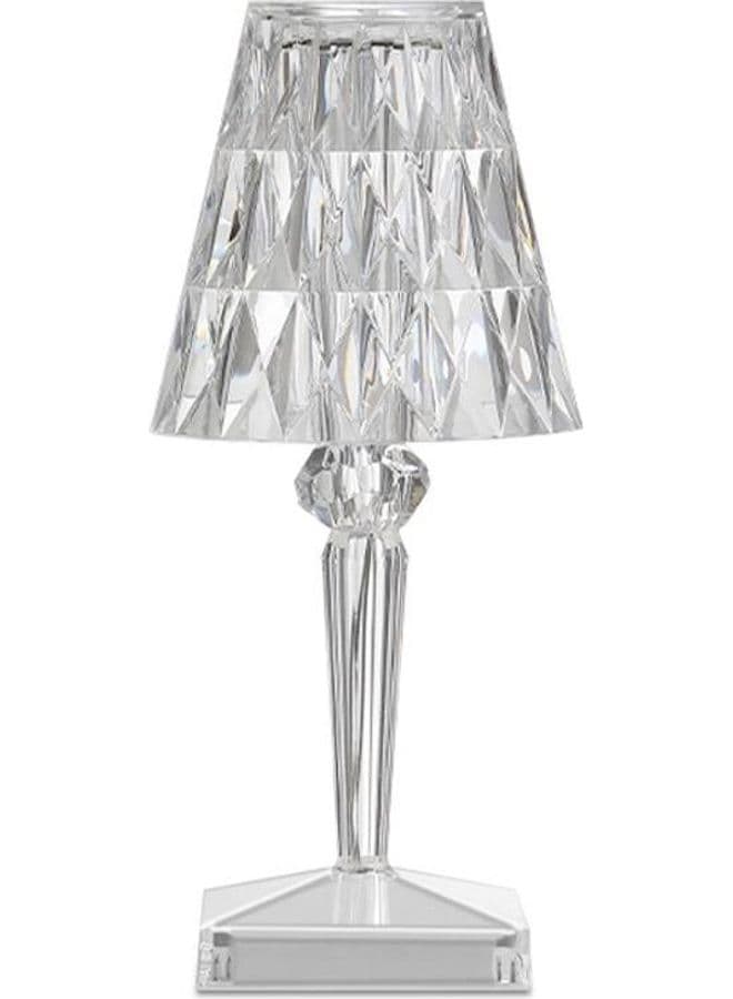 Diamond Crystal Table Lamp White 30cm