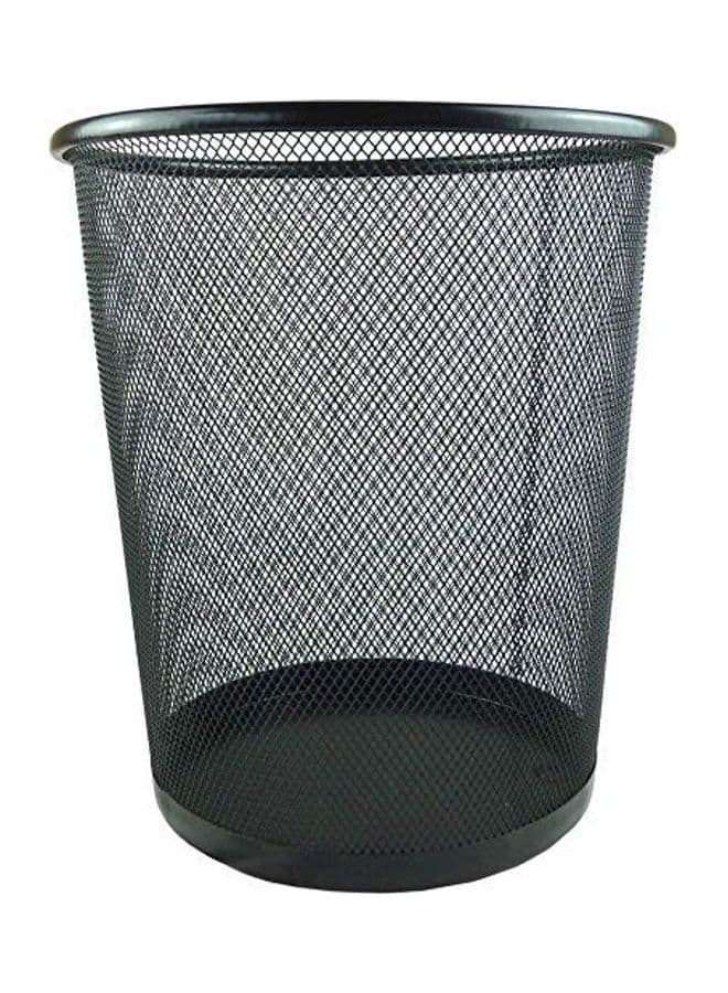 2-Piece Mesh Trash Can Set Black 28.5inch