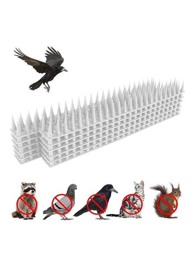 12-Piece Birds Spikes Set White 43x4x3.5cm