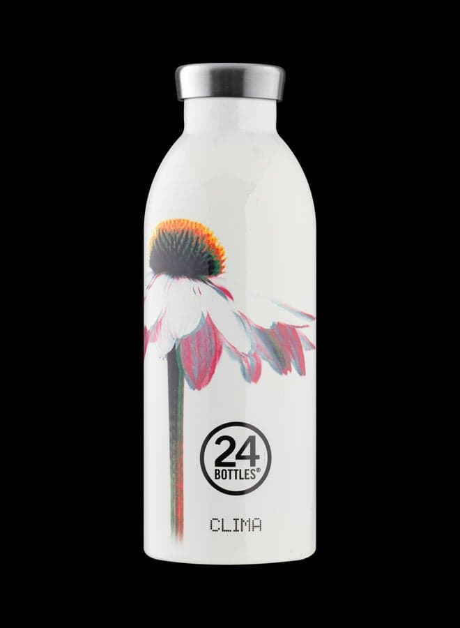 Love Song Clima Double Walled Insulated Stainless Steel Water Bottle White 7.3 x 20.5cm