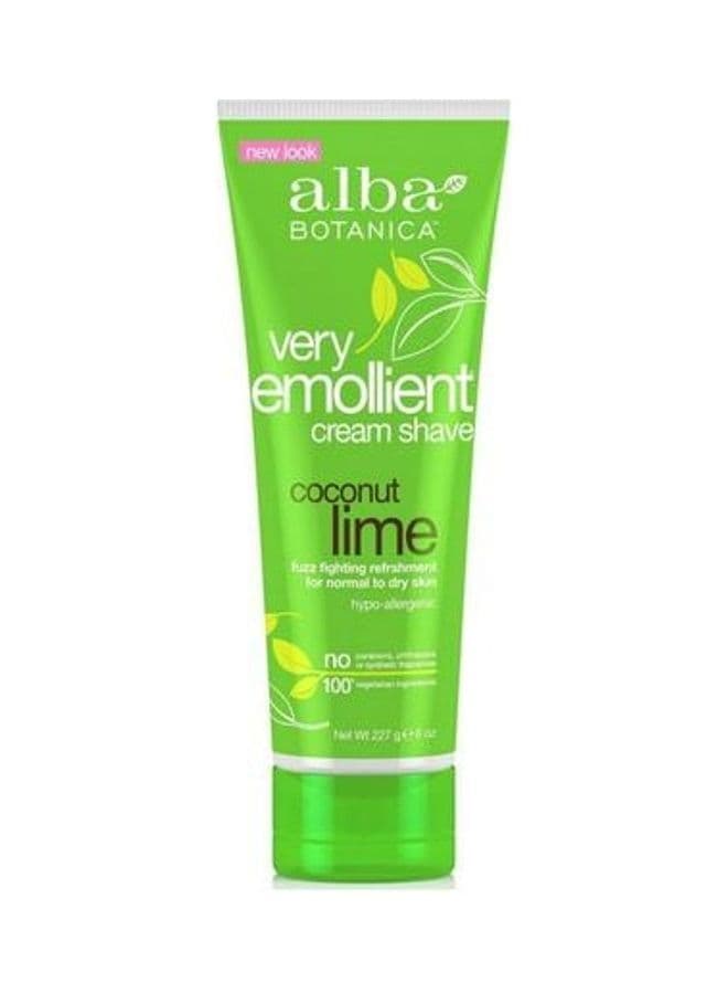Natural Very Emollient Cream Shave, Coconut Lime