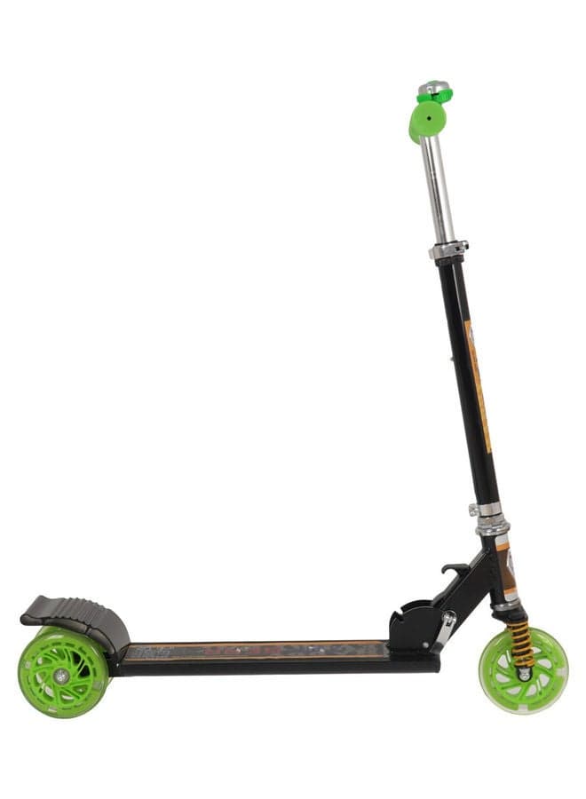 3 Wheel Inline Kick Scooter Black 65cm