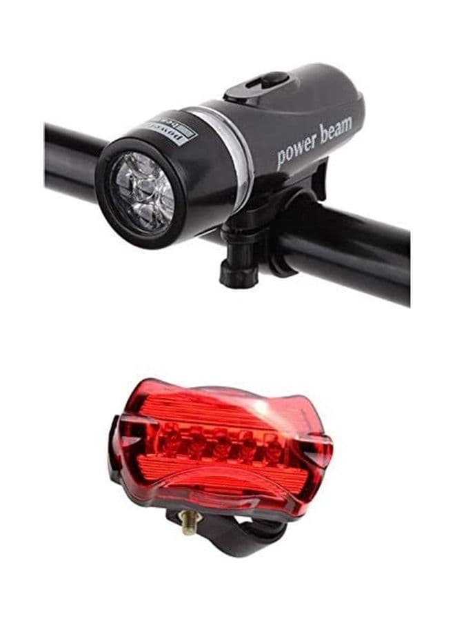 Bicycle LED Power Beam Front & Rear Light (XC 8016) 19cm
