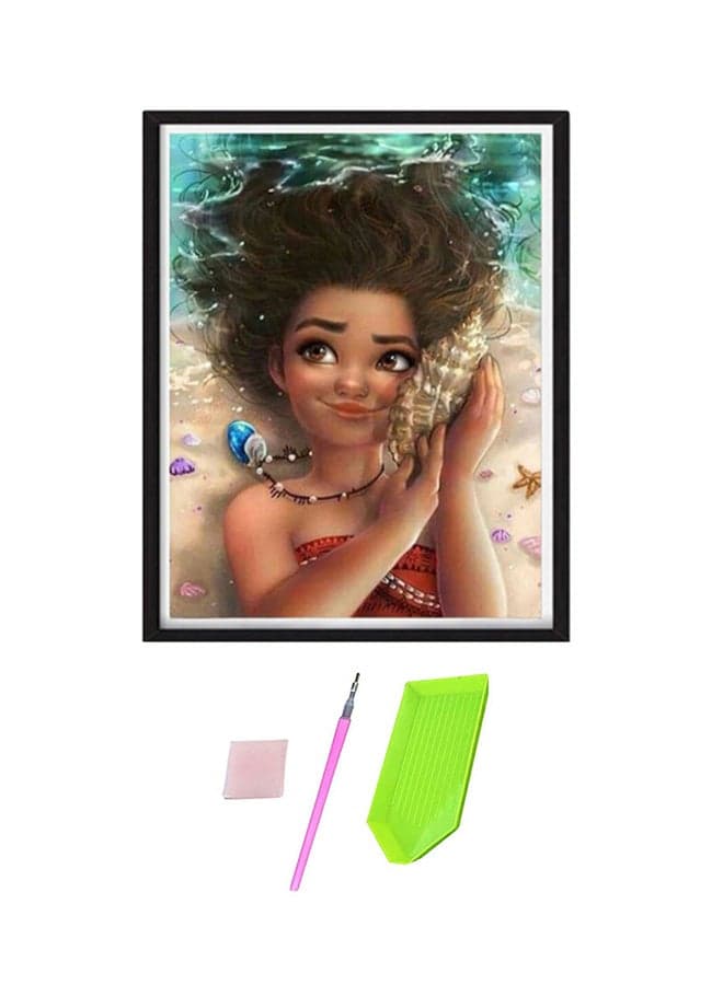 Premium Full Drill DIY Diamond Painting Kit 25x30 Cm Brown/Green/Pink