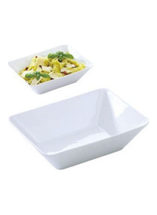 Elegant Ceramic Salad Bowl White 20 x 15cm