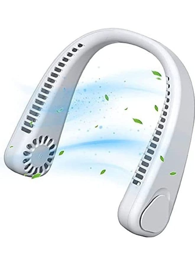 Bladeless Rechargeable Neck Fan White