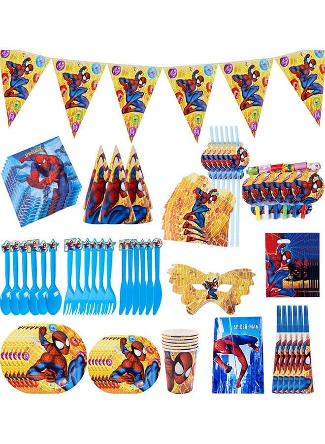 41-Piece Spider Man Party Supplies Tableware Set