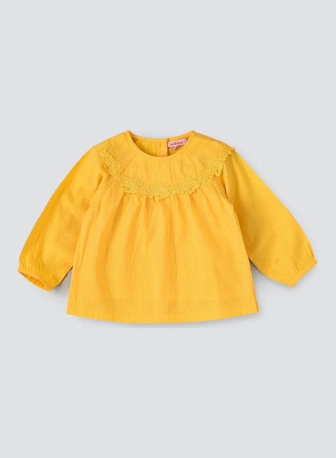 Woven Casual Top Yellow