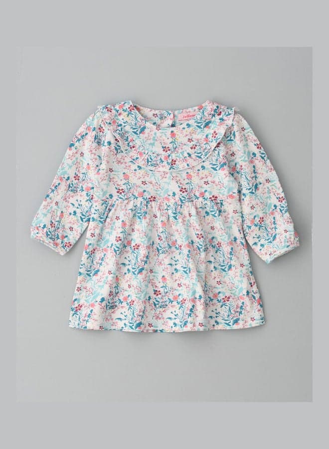 Knitted AOP Casual Dress Multicolour — 9-12M