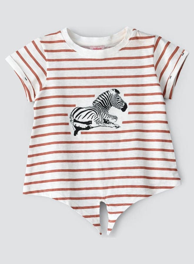 Woven Casual AOP Top Ivory