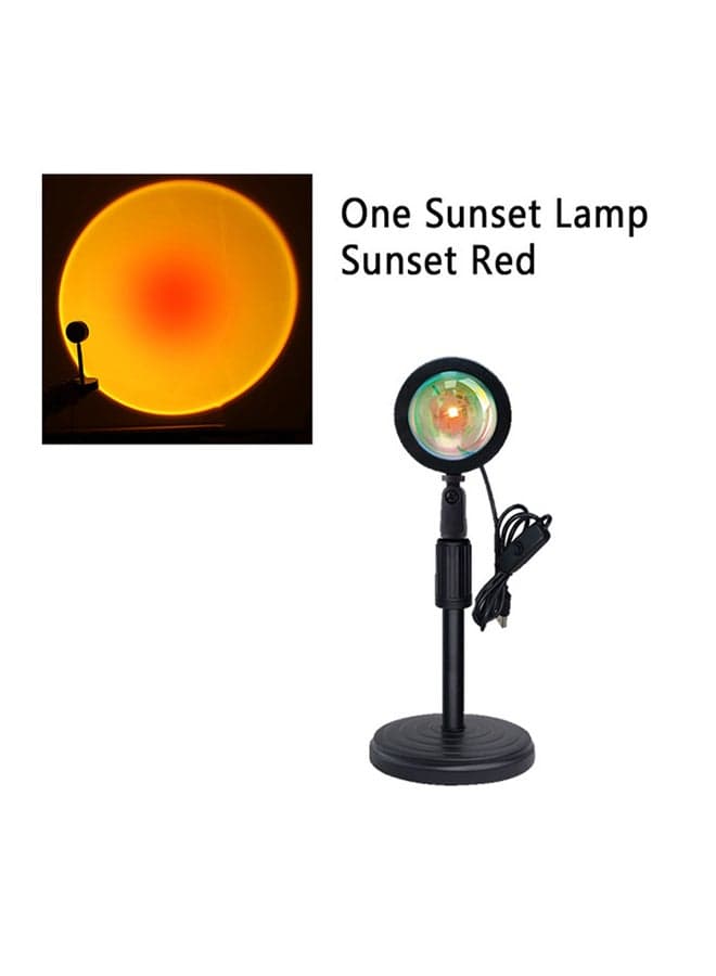 Rainbow Sunset Projection Floor Stand Modern Lamp Night Light Black/Blue 26x7cm