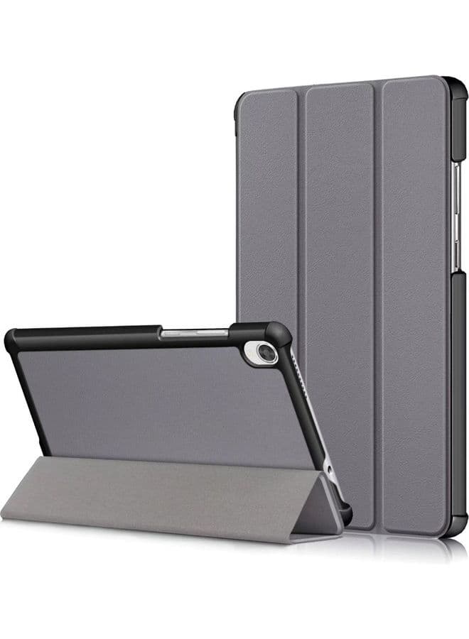 Slim Light Trifold Stand Hard Shell Folio Case Cover for Lenovo Tab M8 Grey