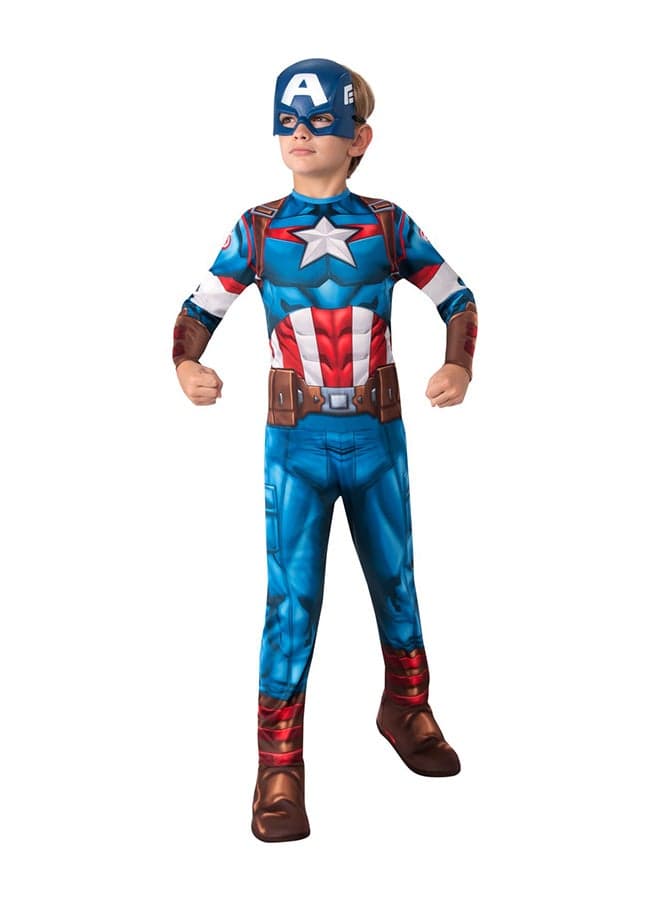 Official Marvel Avengers Captain America Kids Deluxe Costume Medium