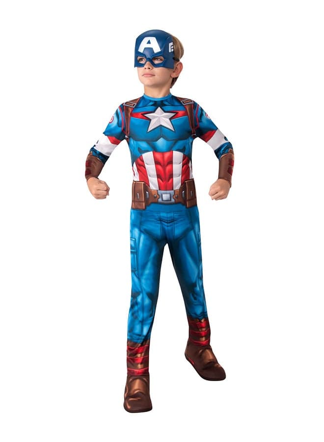 Official Marvel Avengers Captain America Kids Deluxe Costume Large
