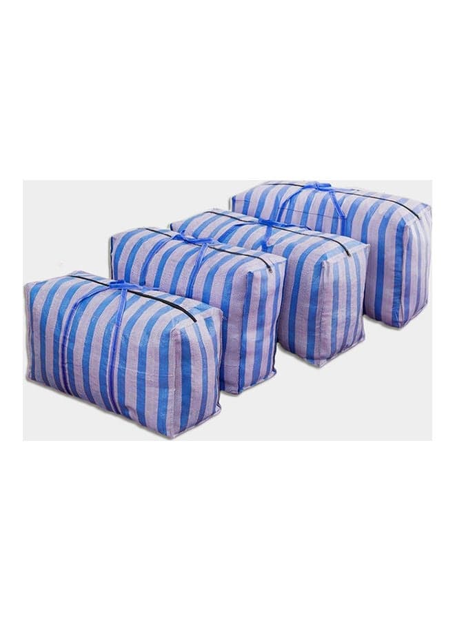 4-Piece Oversized Waterproof Storage Bag Blue 100x55x43cm