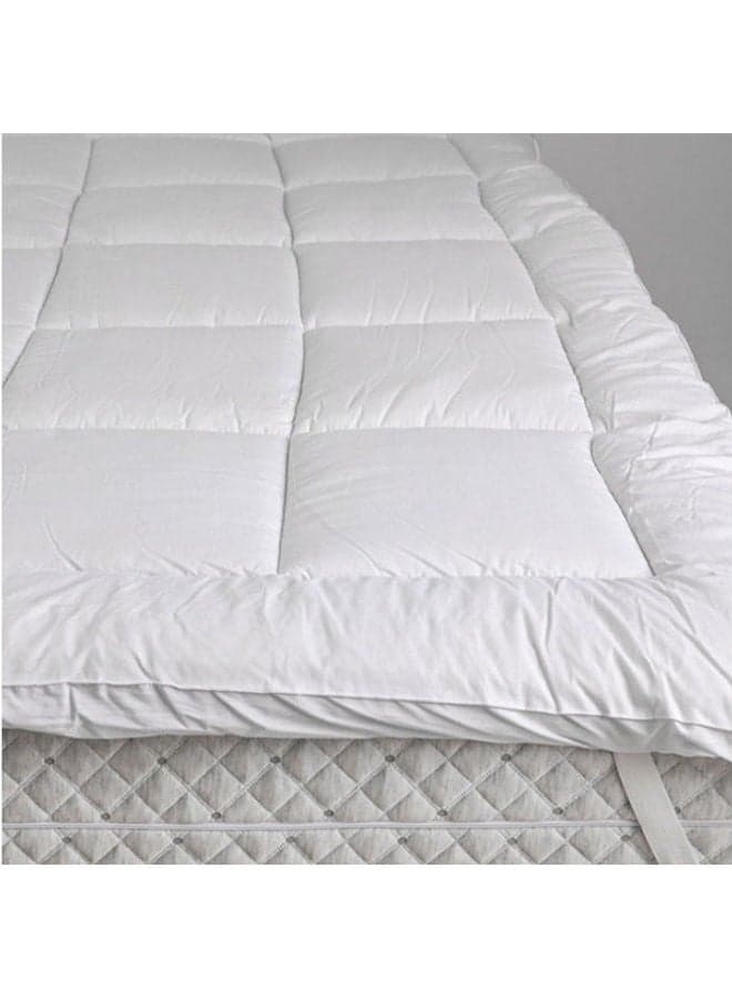 Fiber Mattress Topper Microfiber White 180X200cm