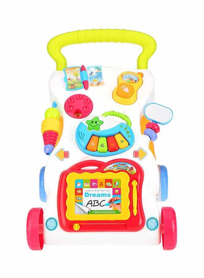 Portable Adjustable Non-Slip Lightweight Multifunctional Musical Walker For Toddler