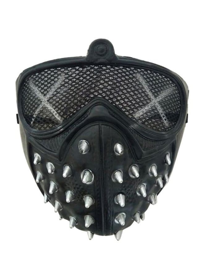 Meticulously Designed Halloween Punk Devil Cosplay Mask For Kids, Black 16x19x9cm